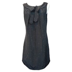 Quiksilver Silk Sleeveless Dianty Cross Print Mini Dress Black White Size Med.